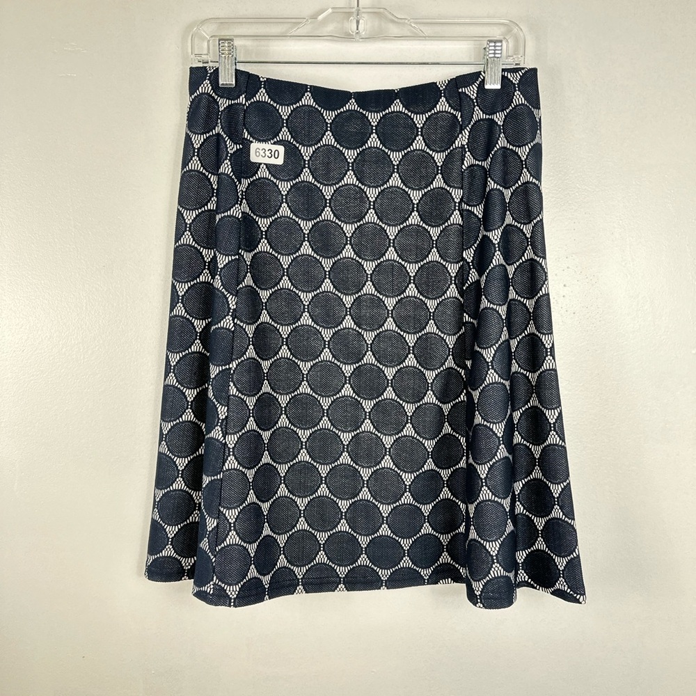 Reneec skirt blue white medium 14-1/2 waist 22length linined great preowned c - Picture 2 of 6